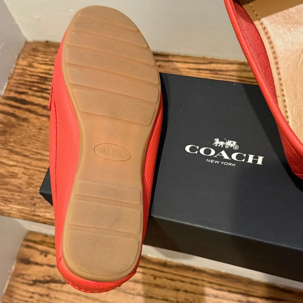 Coach bright orange woman Loafers - Picture 3 of 16